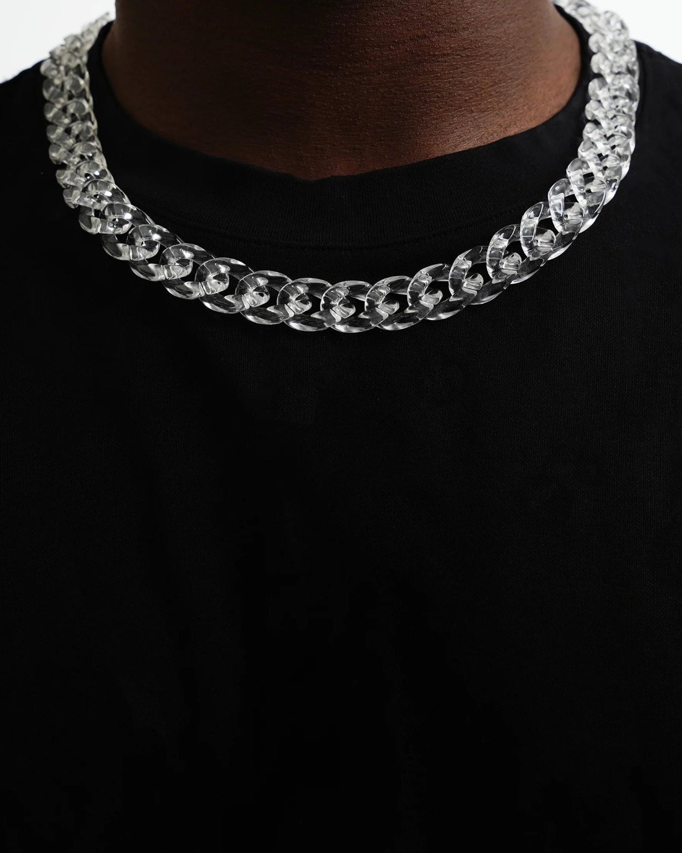 CLEAR CUBAN CHAIN