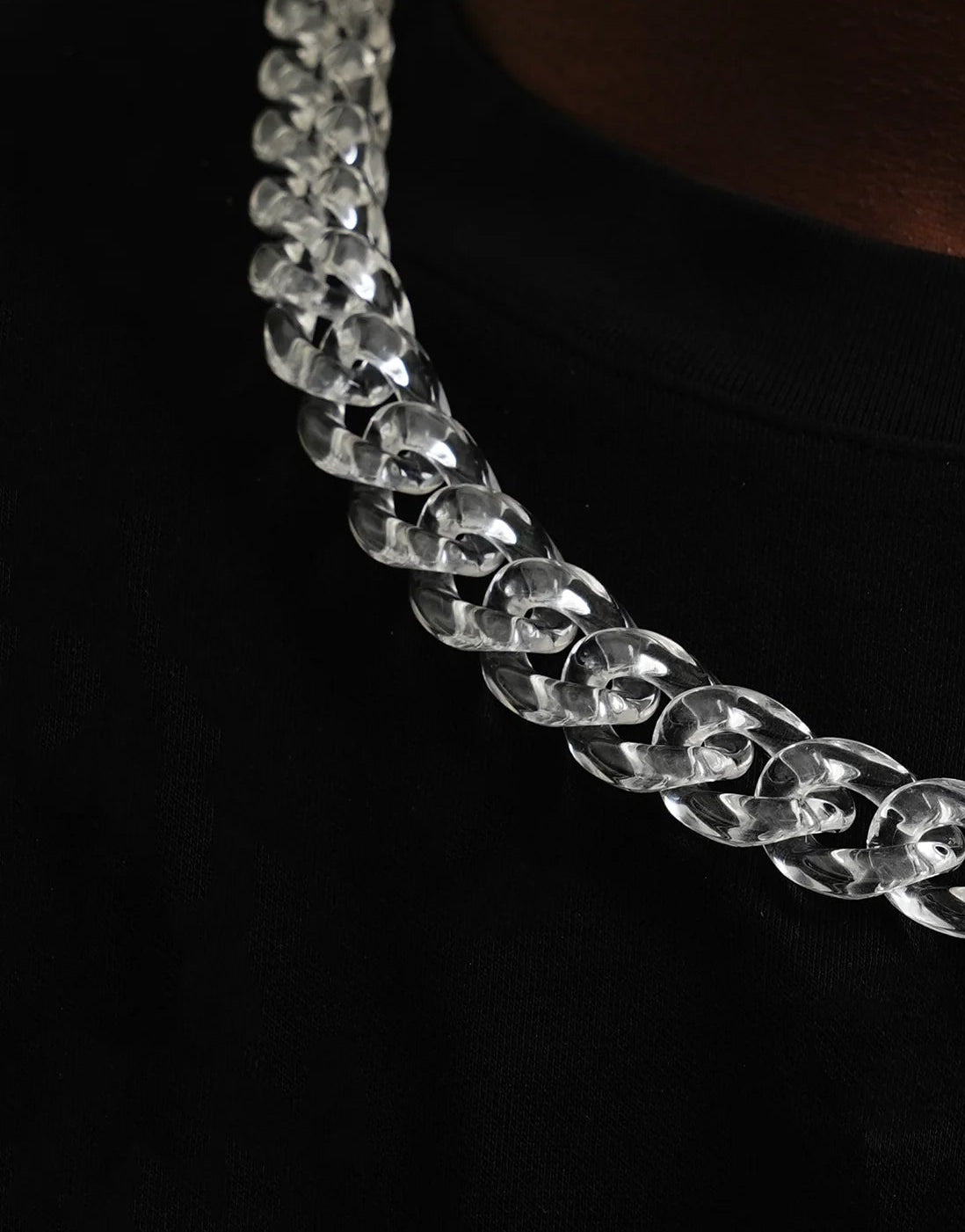 CLEAR CUBAN CHAIN