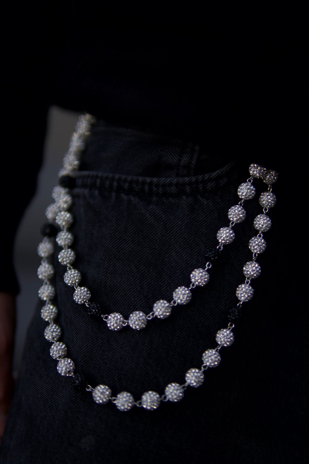 GlassHouse™ ZEBRA ORB POCKET CHAIN