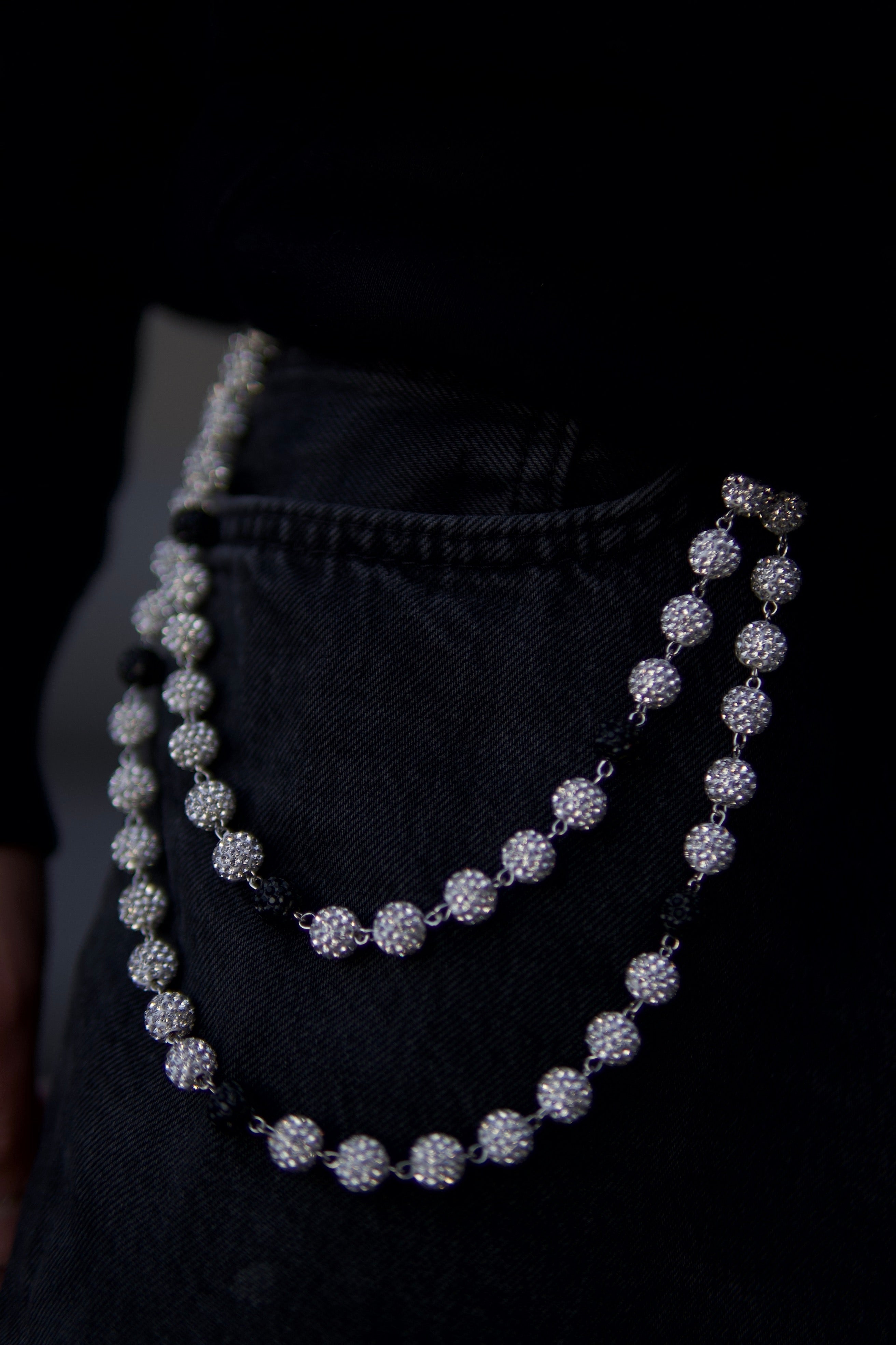 GlassHouse™ ZEBRA ORB POCKET CHAIN