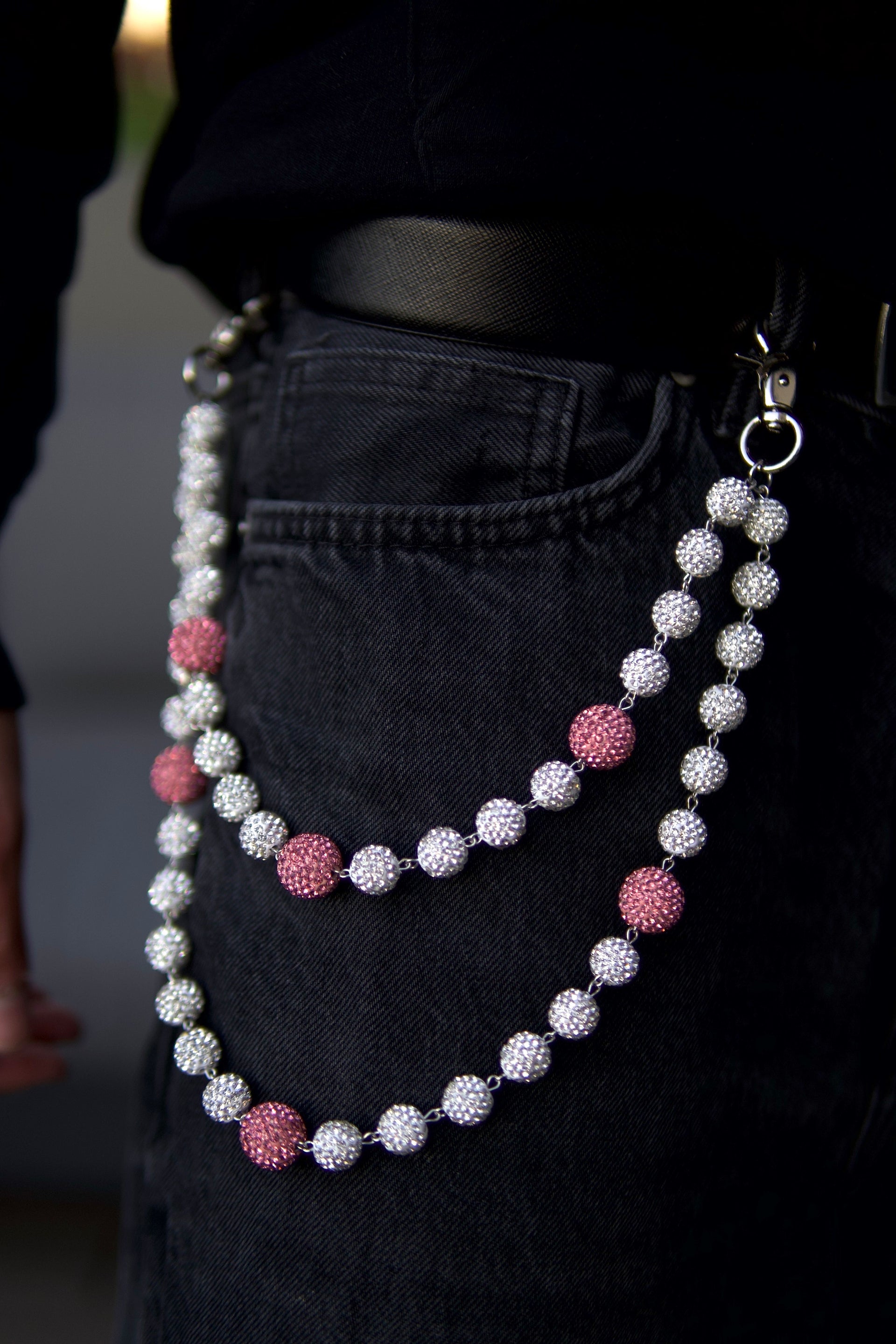 GlassHouse™ PINK ORB POCKET CHAIN
