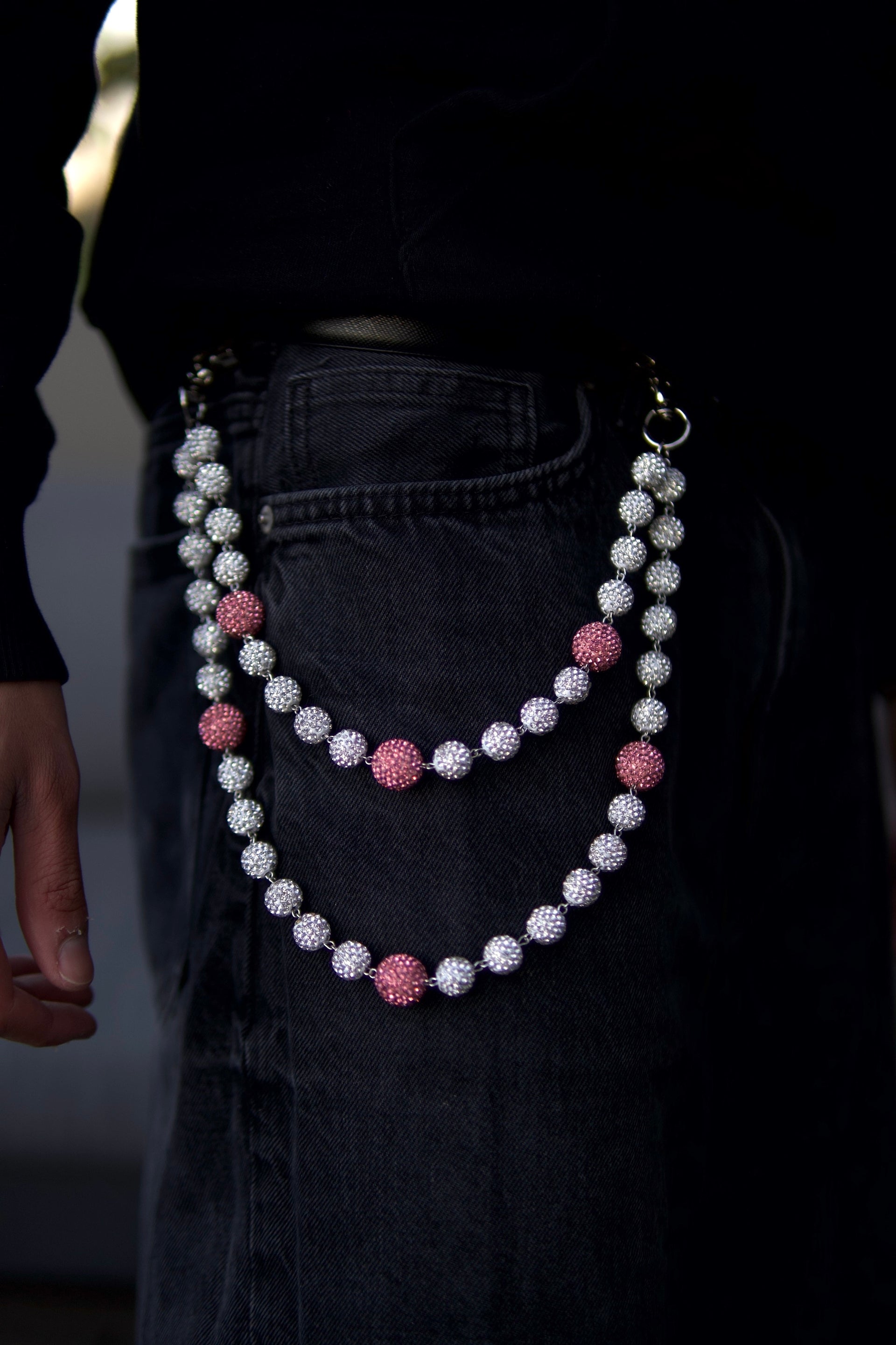 GlassHouse™ PINK ORB POCKET CHAIN