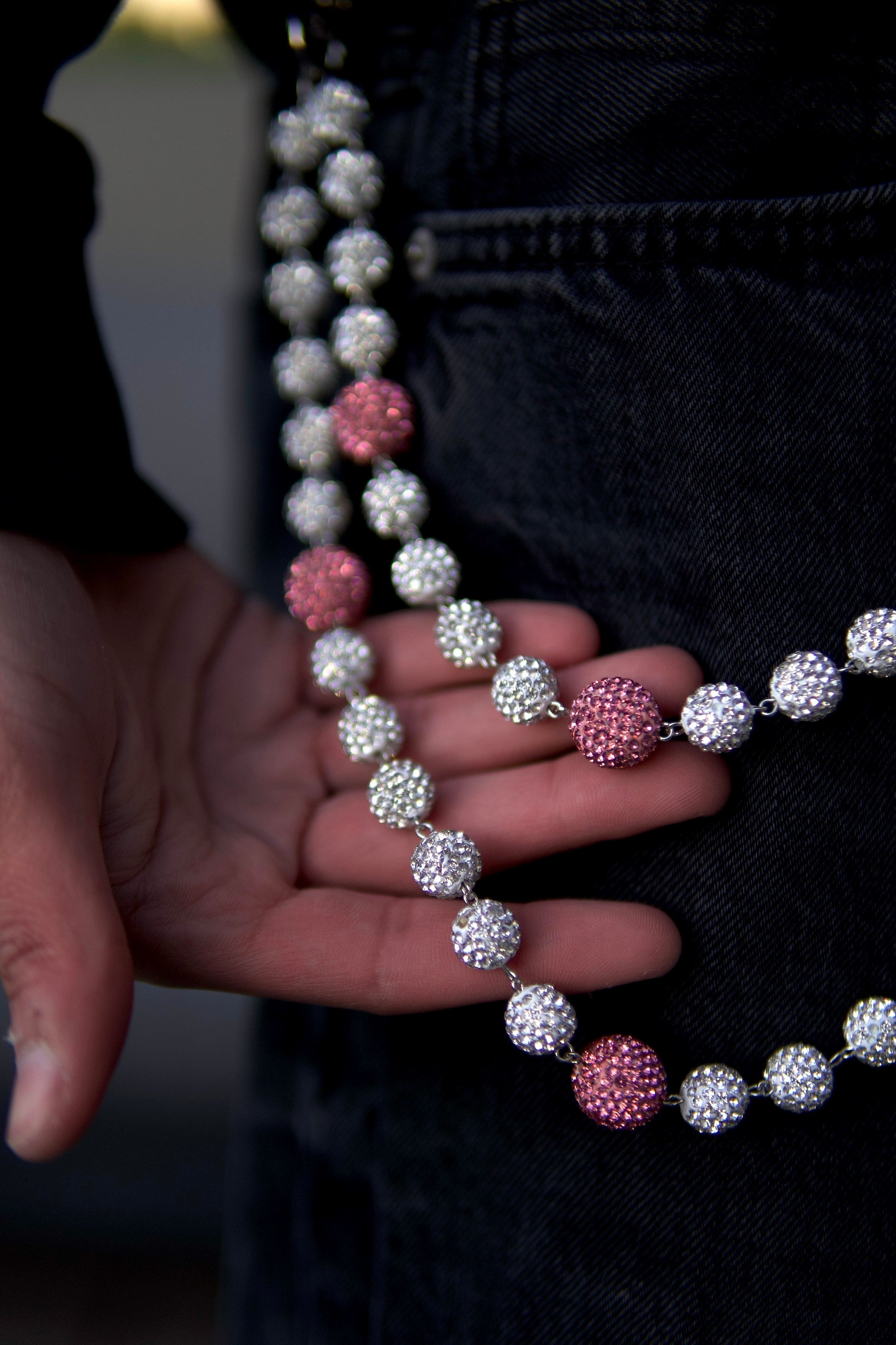 GlassHouse™ PINK ORB POCKET CHAIN