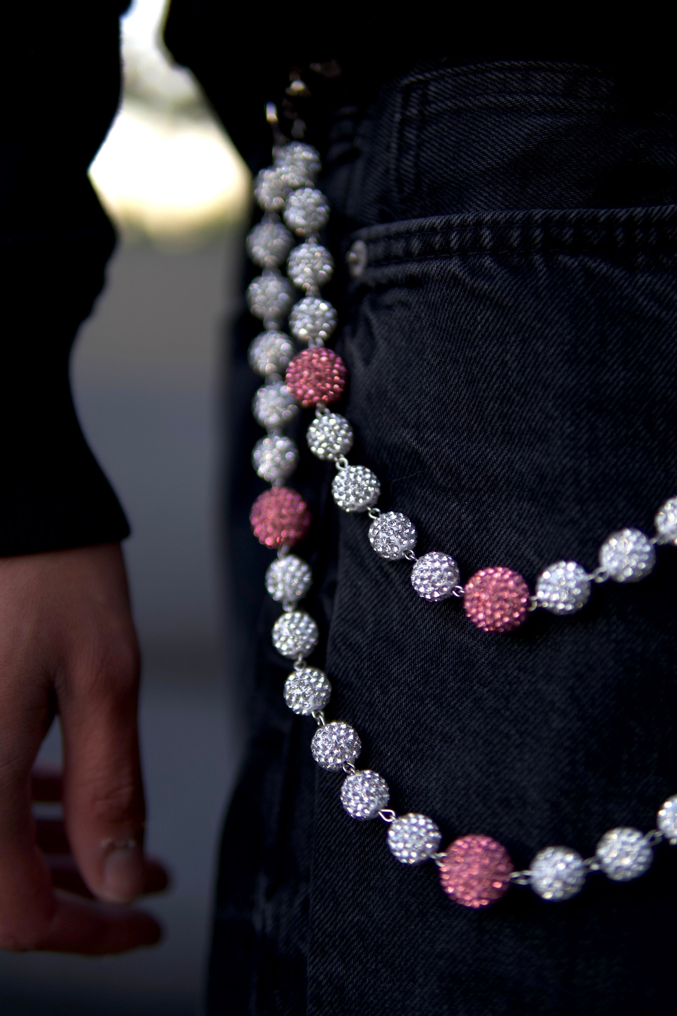GlassHouse™ PINK ORB POCKET CHAIN