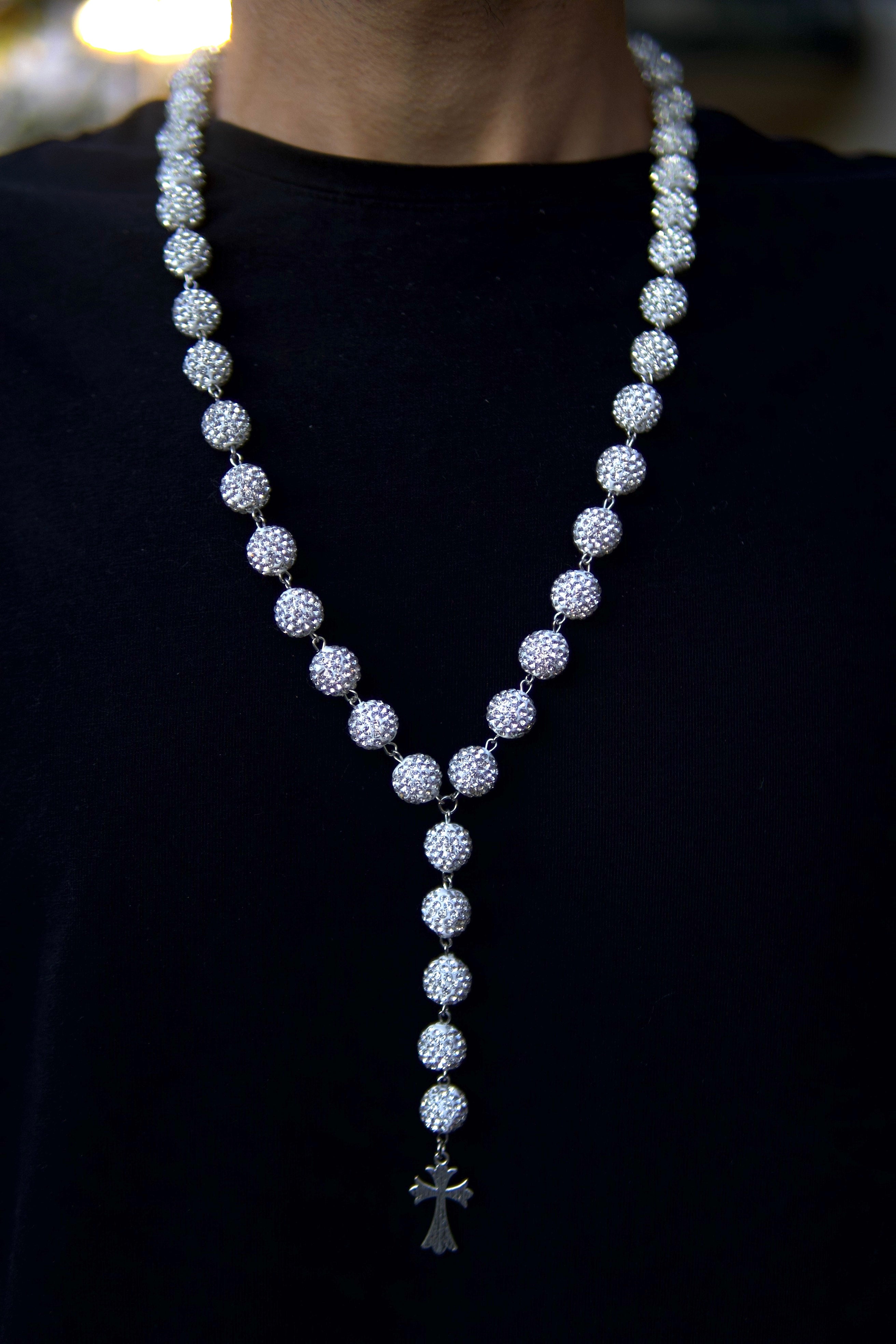 GlassHouse™ ICED CROSS ORB CHAIN