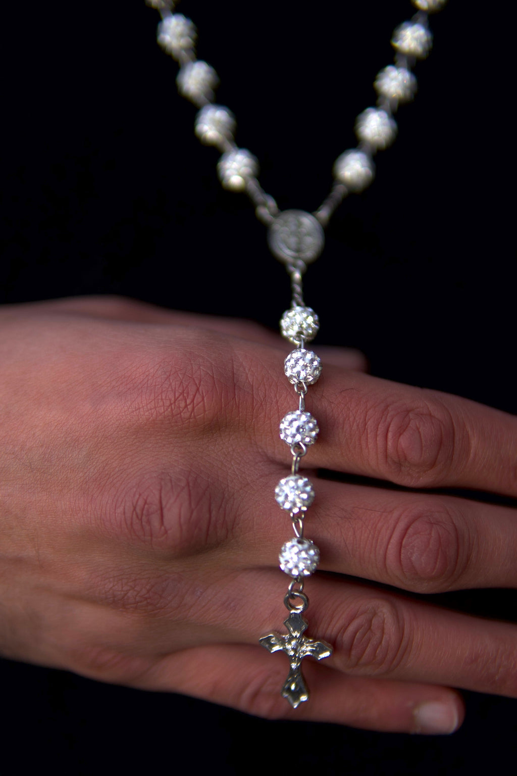 GlassHouse™ ICED CROSS ORB CHAIN